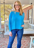 Ribbed Dolman Sleeve Top - Deep Sky | Zenana - Jimberly's Boutique - Olive Branch - Mississippi