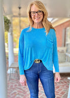 Ribbed Dolman Sleeve Top - Deep Sky | Zenana - Jimberly's Boutique - Olive Branch - Mississippi