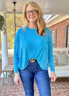 Ribbed Dolman Sleeve Top - Deep Sky | Zenana - Jimberly's Boutique - Olive Branch - Mississippi