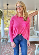 Ribbed Dolman Sleeve Top - Hot Pink | Zenana - Jimberly's Boutique - Olive Branch - Mississippi