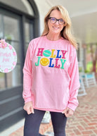 Royce - Holly Jolly Ribbed Applique Fleece - Royce Sweatshirt - Jimberly's Boutique - Olive Branch - Mississippi