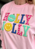 Royce - Holly Jolly Ribbed Applique Fleece - Royce Sweatshirt - Jimberly's Boutique - Olive Branch - Mississippi