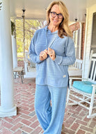 Royce Long Sleeve Hooded Side - Split Pocketed - Bluestone - Harbor Way - Royce Harbor Way - Jimberly's Boutique - Olive Branch - Mississippi