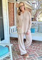 Royce Long Sleeve Hooded Side - Split Pocketed - Sand - Harbor Way - Royce Harbor Way - Jimberly's Boutique - Olive Branch - Mississippi