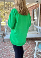 Royce Mélange Poncho Long Sleeve Hi - Lo Fleece - Kelly Green - Royce Fleece - Jimberly's Boutique - Olive Branch - Mississippi