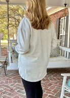 Royce Mélange Poncho Long Sleeve Hi - Lo Fleece - Oatmeal - Royce Fleece - Jimberly's Boutique - Olive Branch - Mississippi