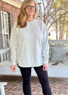 Royce Mélange Poncho Long Sleeve Hi - Lo Fleece - Oatmeal - Royce Fleece - Jimberly's Boutique - Olive Branch - Mississippi