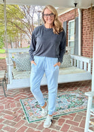 Royce Reversed Out Jogger Pant - Chambray - Royce Joggers - Jimberly's Boutique - Olive Branch - Mississippi