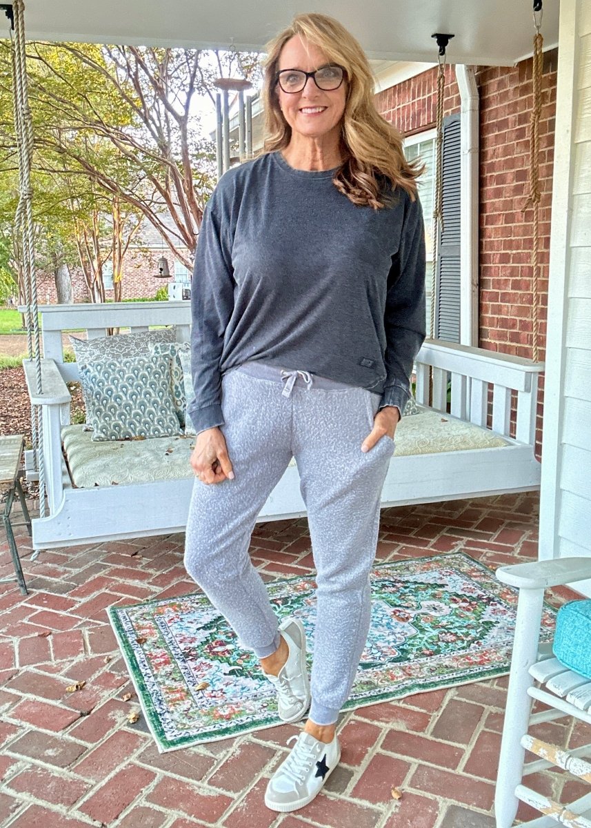 Royce Reversed Out Jogger Pant - Grey - Royce Joggers - Jimberly's Boutique - Olive Branch - Mississippi