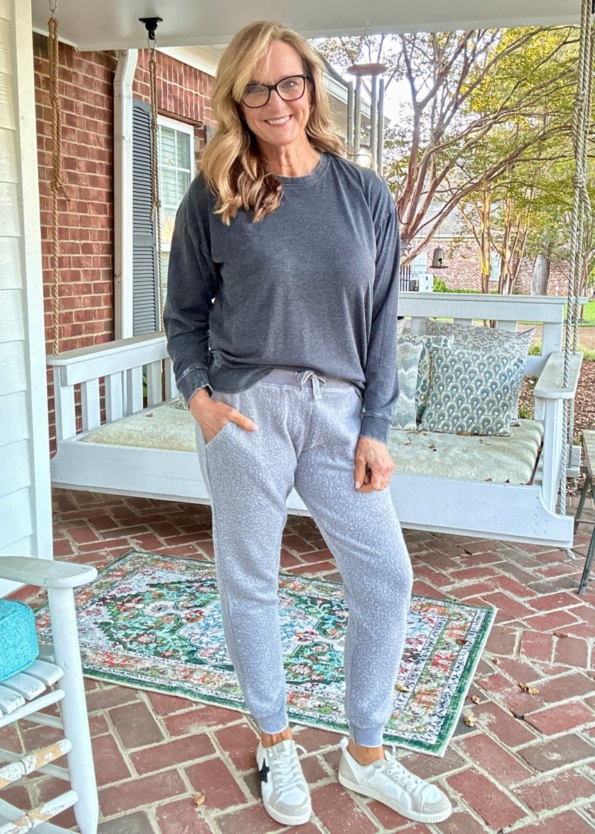 Royce Reversed Out Jogger Pant - Grey - Royce Joggers - Jimberly's Boutique - Olive Branch - Mississippi