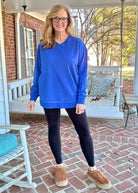 Royce Vee Neck Round Bottom Fleece - Royal - Royce Fleece - Jimberly's Boutique - Olive Branch - Mississippi