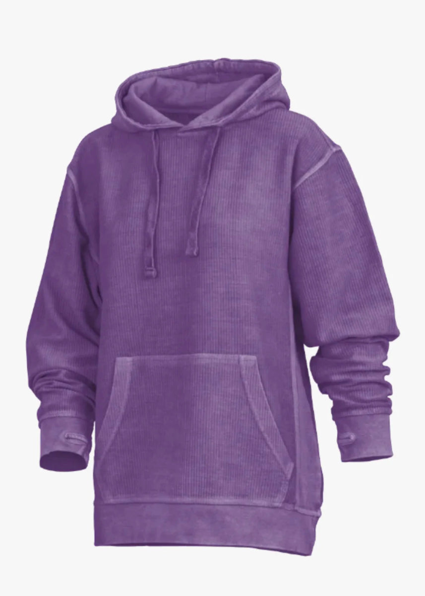 S - M Royce Comfy Cord Hoodie - Purple - Jimberly's Boutique - Olive Branch - Mississippi