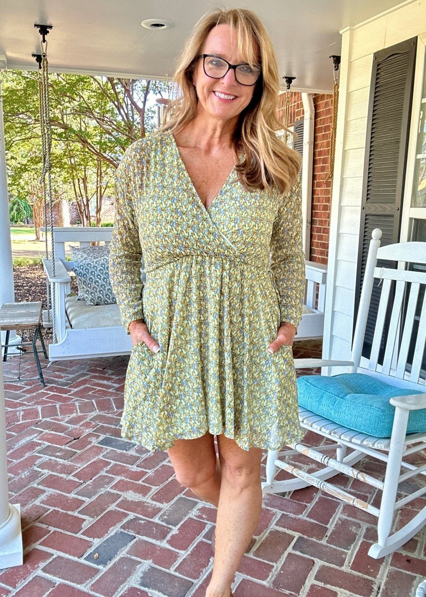 Sage Garden Lined Dress - dress - Jimberly's Boutique - Olive Branch - Mississippi