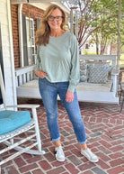 Sage Long Sleeve Cotton Slub Top | Kori - Jimberly's Boutique - Olive Branch - Mississippi