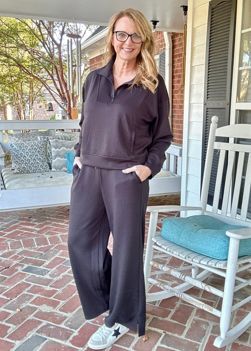 Scuba Drawstring Pants - Black | Zenana - casual pants - Jimberly's Boutique - Olive Branch - Mississippi