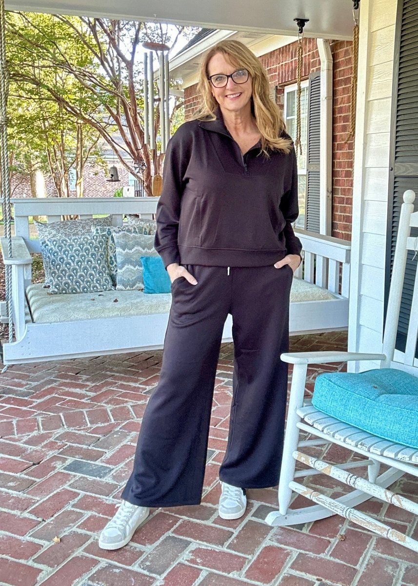 Scuba Drawstring Pants - Black | Zenana - casual pants - Jimberly's Boutique - Olive Branch - Mississippi