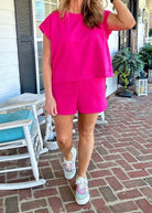 Scuba Elastic Waist Dolphin Shorts - Hot Pink | Zenana - shorts - Jimberly's Boutique - Olive Branch - Mississippi