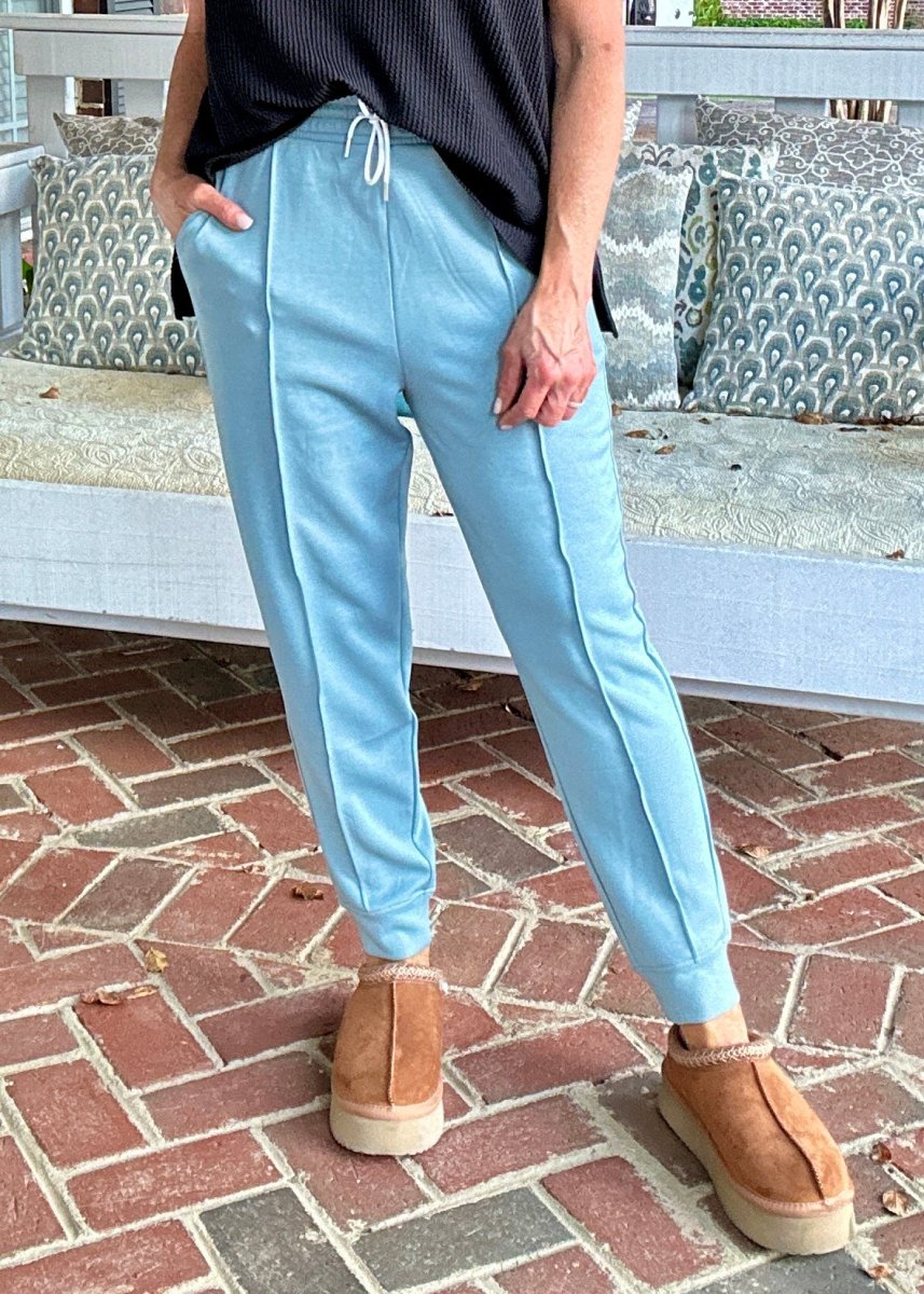 Scuba Jogger Sweatpants - Blue Grey - Casual Joggers - Jimberly's Boutique - Olive Branch - Mississippi