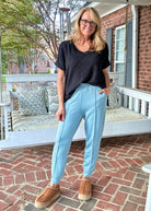 Scuba Jogger Sweatpants - Blue Grey - Casual Joggers - Jimberly's Boutique - Olive Branch - Mississippi