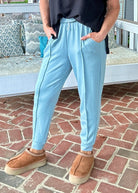 Scuba Jogger Sweatpants - Blue Grey - Casual Joggers - Jimberly's Boutique - Olive Branch - Mississippi