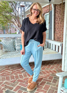 Scuba Jogger Sweatpants - Blue Grey - Casual Joggers - Jimberly's Boutique - Olive Branch - Mississippi