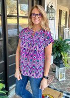 Shelly Multi Ric Rac Short Sleeve Top | Dear Scarlett - Casual Top - Jimberly's Boutique - Olive Branch - Mississippi