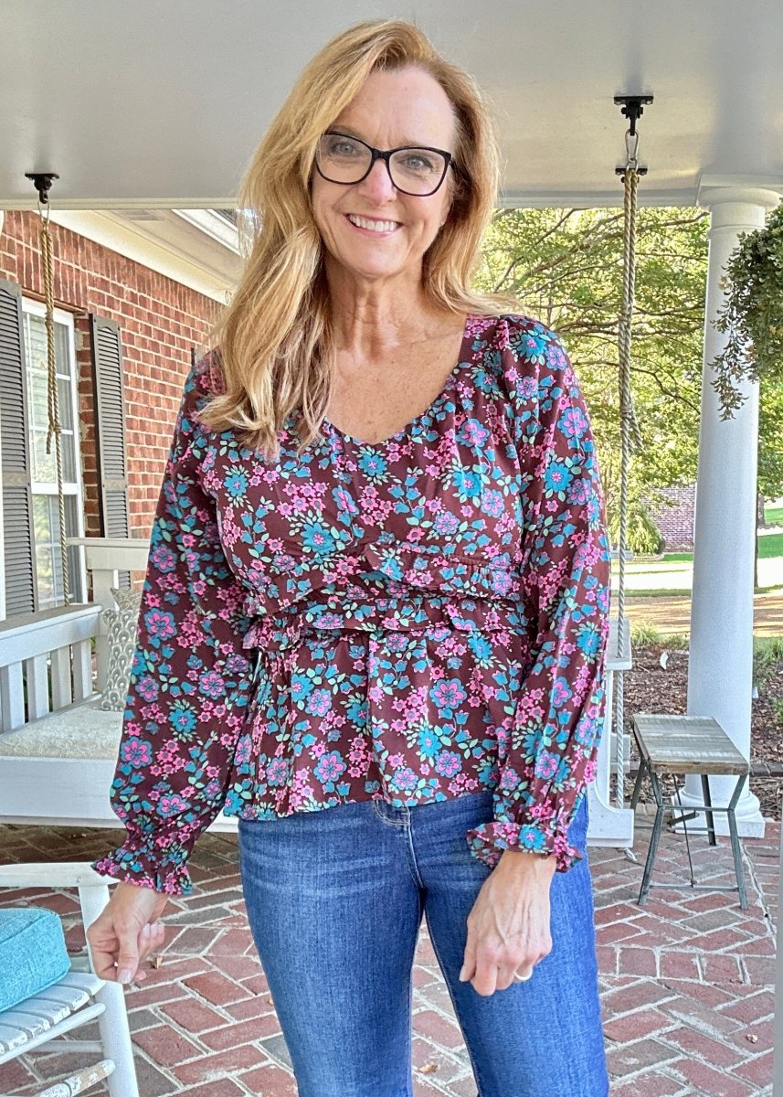 Snooze You Lose Floral Baby Doll Top - Shirts & Tops - Jimberly's Boutique - Olive Branch - Mississippi