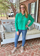 Soft Collared Sweater - Kelly Green - sweater - Jimberly's Boutique - Olive Branch - Mississippi