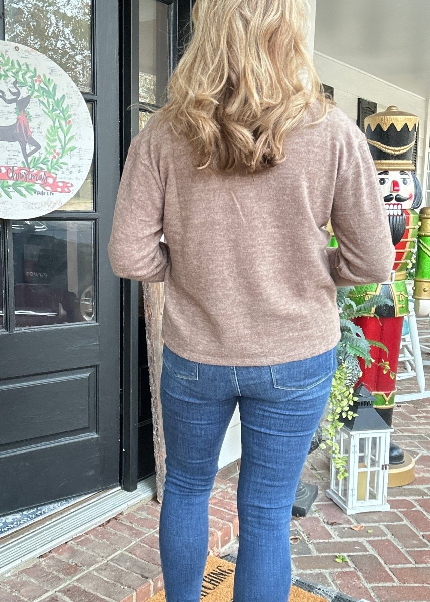 Soft Collared Sweater - Mocha - sweater - Jimberly's Boutique - Olive Branch - Mississippi