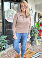 Soft Collared Sweater - Mocha - sweater - Jimberly's Boutique - Olive Branch - Mississippi