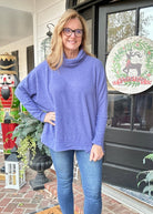 Soft Cowl Neck Poncho Sweater - Marlin - sweater - Jimberly's Boutique - Olive Branch - Mississippi