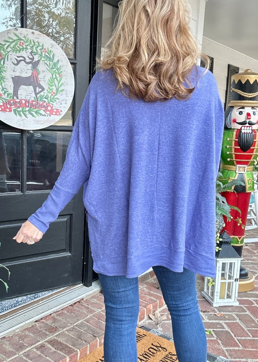 Soft Cowl Neck Poncho Sweater - Marlin - sweater - Jimberly's Boutique - Olive Branch - Mississippi