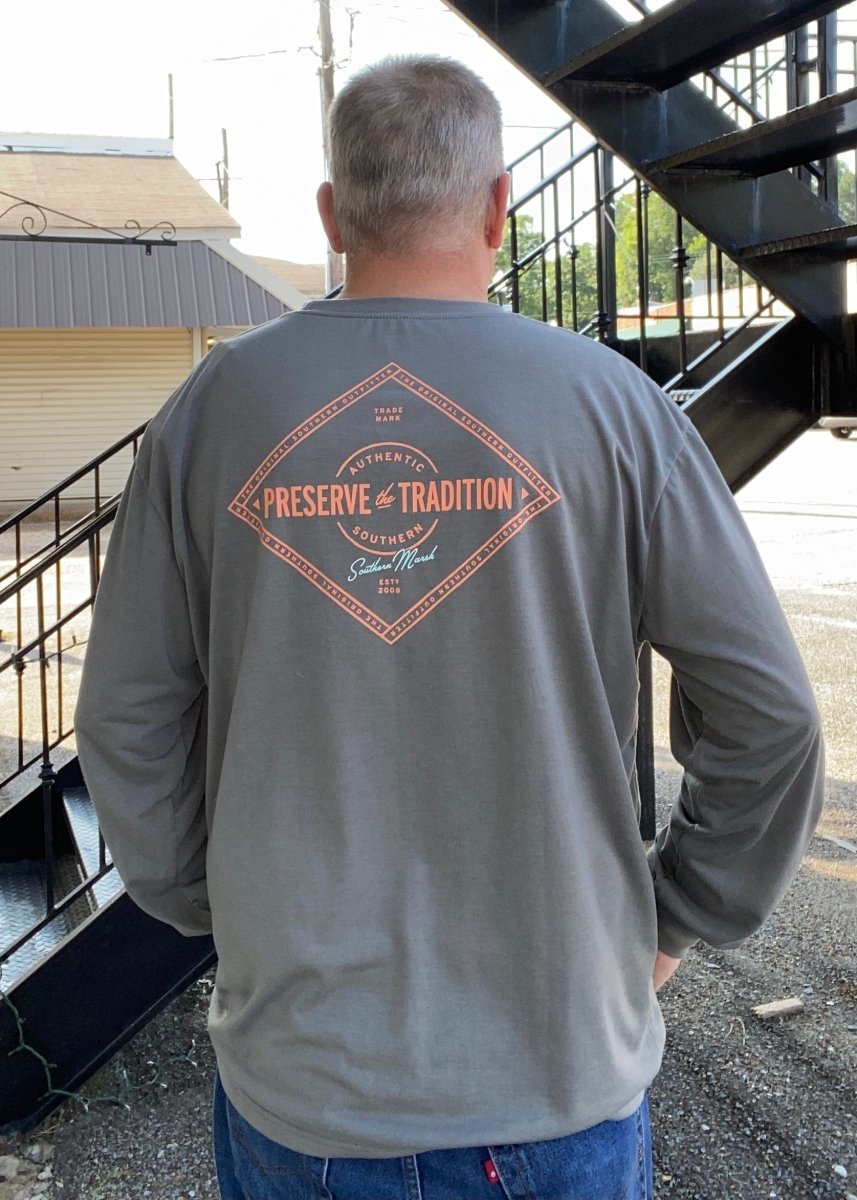 Southern Marsh FieldTec Comfort LS - Southern Tradition - Dark Gray - Southern Marsh Long Sleeve Tee - Jimberly's Boutique - Olive Branch - Mississippi