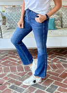 Taylor Dark Wash SHORT Boot Cut | Judy Blue Jeans | High Waist - jeans - Jimberly's Boutique - Olive Branch - Mississippi