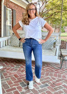 Taylor Dark Wash SHORT Boot Cut | Judy Blue Jeans | High Waist - jeans - Jimberly's Boutique - Olive Branch - Mississippi