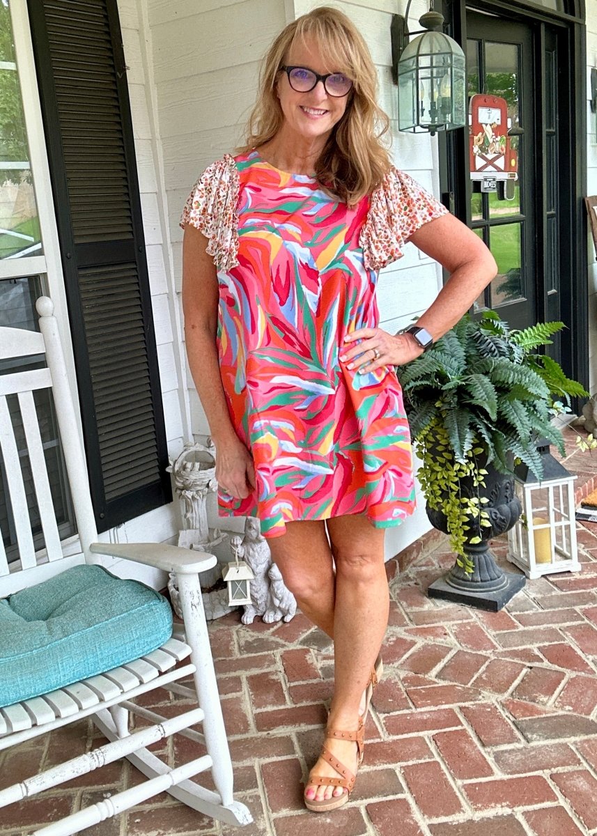 Tropical Vacation Dress | Orange Mix | Jodifl - Jodifl Dress -Jimberly's Boutique-Olive Branch-Mississippi