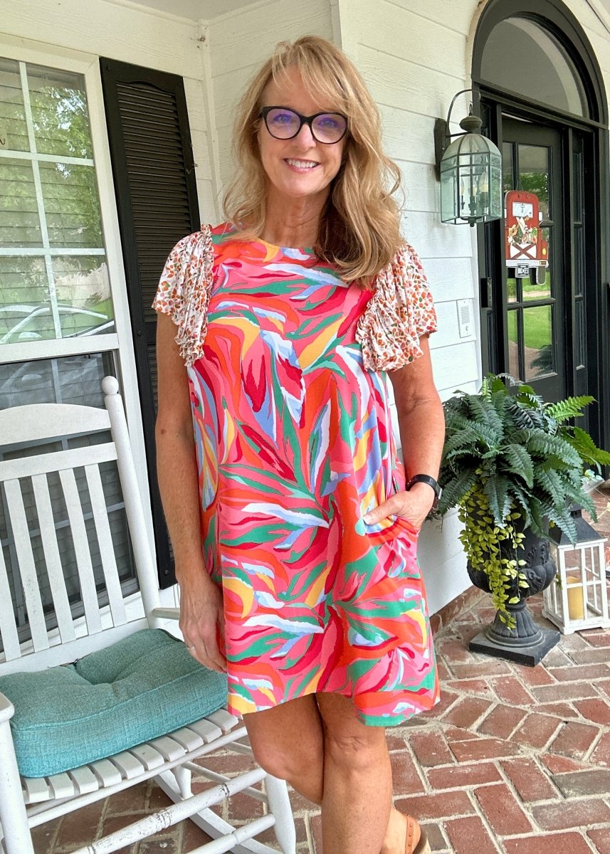 Tropical Vacation Dress | Orange Mix | Jodifl - Jodifl Dress -Jimberly's Boutique-Olive Branch-Mississippi