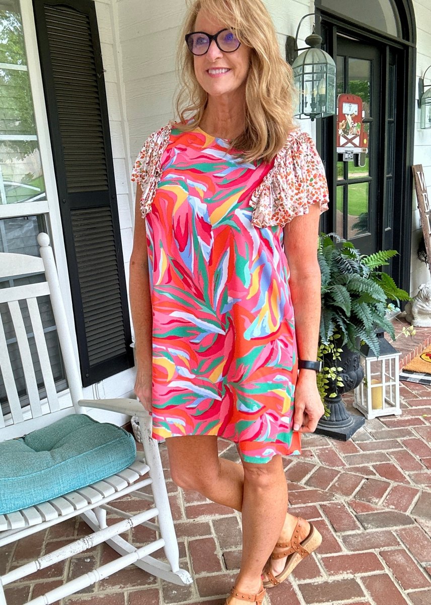 Tropical Vacation Dress | Orange Mix | Jodifl - Jodifl Dress -Jimberly's Boutique-Olive Branch-Mississippi