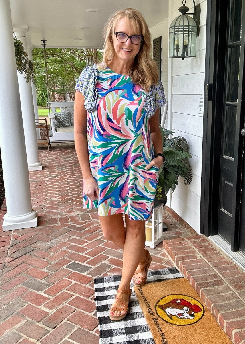 Tropical Vacation Dress - Royal Mix - Jodifl Dress - Jimberly's Boutique - Olive Branch - Mississippi