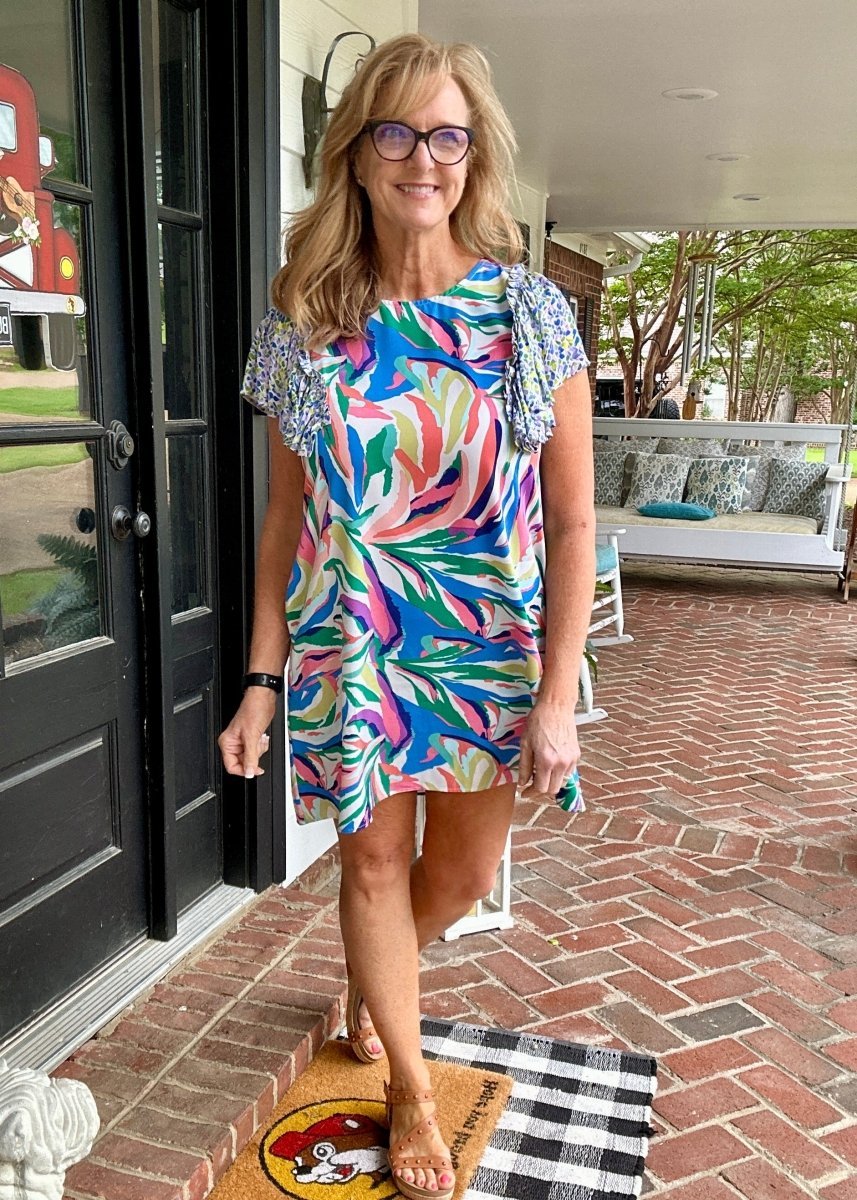 Tropical Vacation Dress - Royal Mix - Jodifl Dress - Jimberly's Boutique - Olive Branch - Mississippi