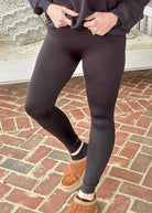 Tummy Control Fleece Leggings - Black - Fleece Leggings - Jimberly's Boutique - Olive Branch - Mississippi