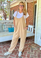 Washed Baggy Jumpsuit - Taupe - jumpsuit - Jimberly's Boutique - Olive Branch - Mississippi