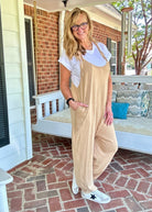 Washed Baggy Jumpsuit - Taupe - jumpsuit - Jimberly's Boutique - Olive Branch - Mississippi