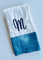 Washed Blue Embroidered Burp Cloth - Jimberly's Boutique - Olive Branch - Mississippi