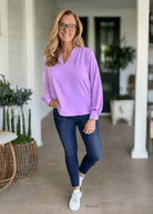 Zenana Pretty Please Top | Lavender - Shirts & Tops - Jimberly's Boutique - Olive Branch - Mississippi