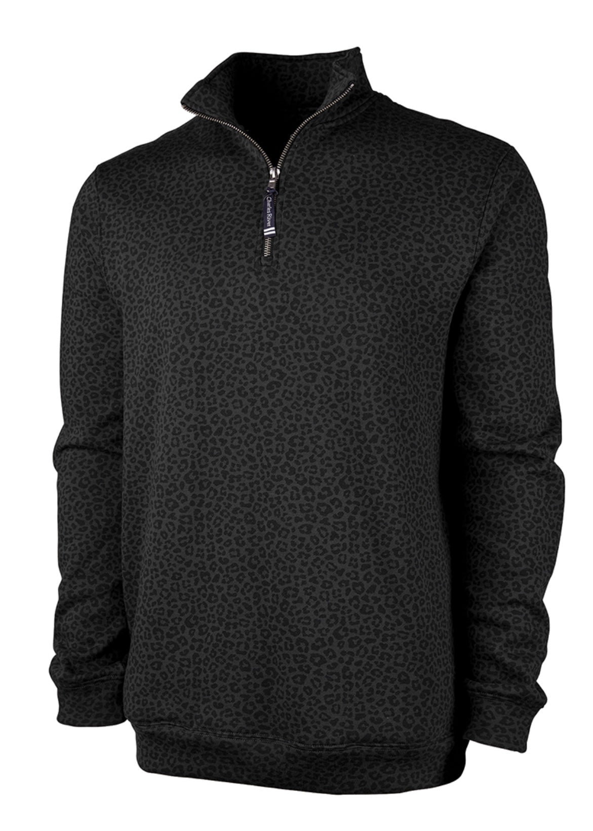 Crosswind Quarter Zip Pullover - Black Leopard - Quarter Zip Pullover -Jimberly's Boutique-Olive Branch-Mississippi