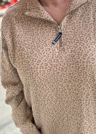 Crosswind Quarter Zip Pullover - Golden Leopard - Quarter Zip Pullover -Jimberly's Boutique-Olive Branch-Mississippi