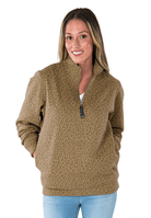 Crosswind Quarter Zip Pullover - Golden Leopard - Quarter Zip Pullover -Jimberly's Boutique-Olive Branch-Mississippi