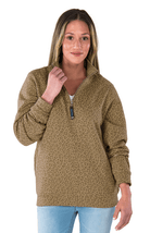 Crosswind Quarter Zip Pullover - Golden Leopard - Quarter Zip Pullover -Jimberly's Boutique-Olive Branch-Mississippi