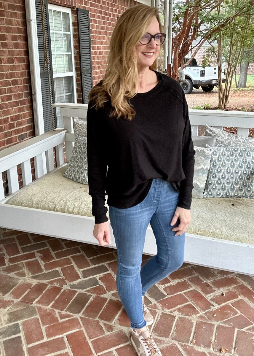 I Will Remember You Top - Black - Casual Top -Jimberly's Boutique-Olive Branch-Mississippi